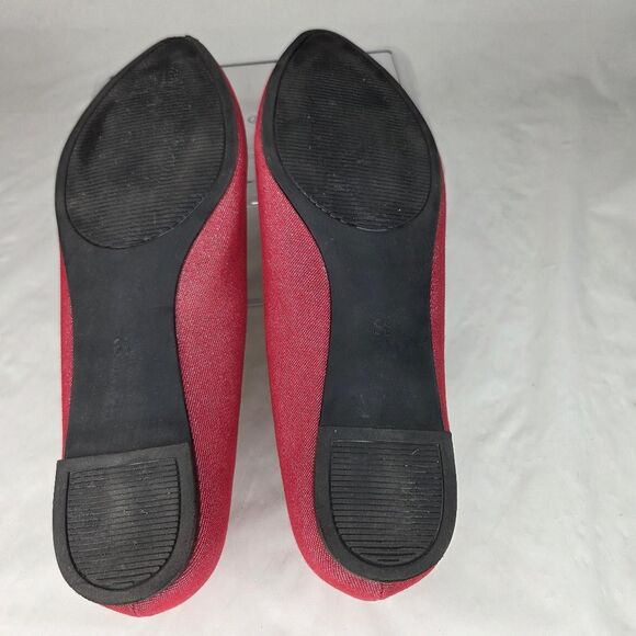 Coach and Four Red Metallic Melitta Flats Shoes Size 8.5  Shimmer Finish - Picture 8 of 8